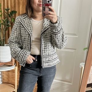 Jones New York Tweed hip Length Jacket. Size 6